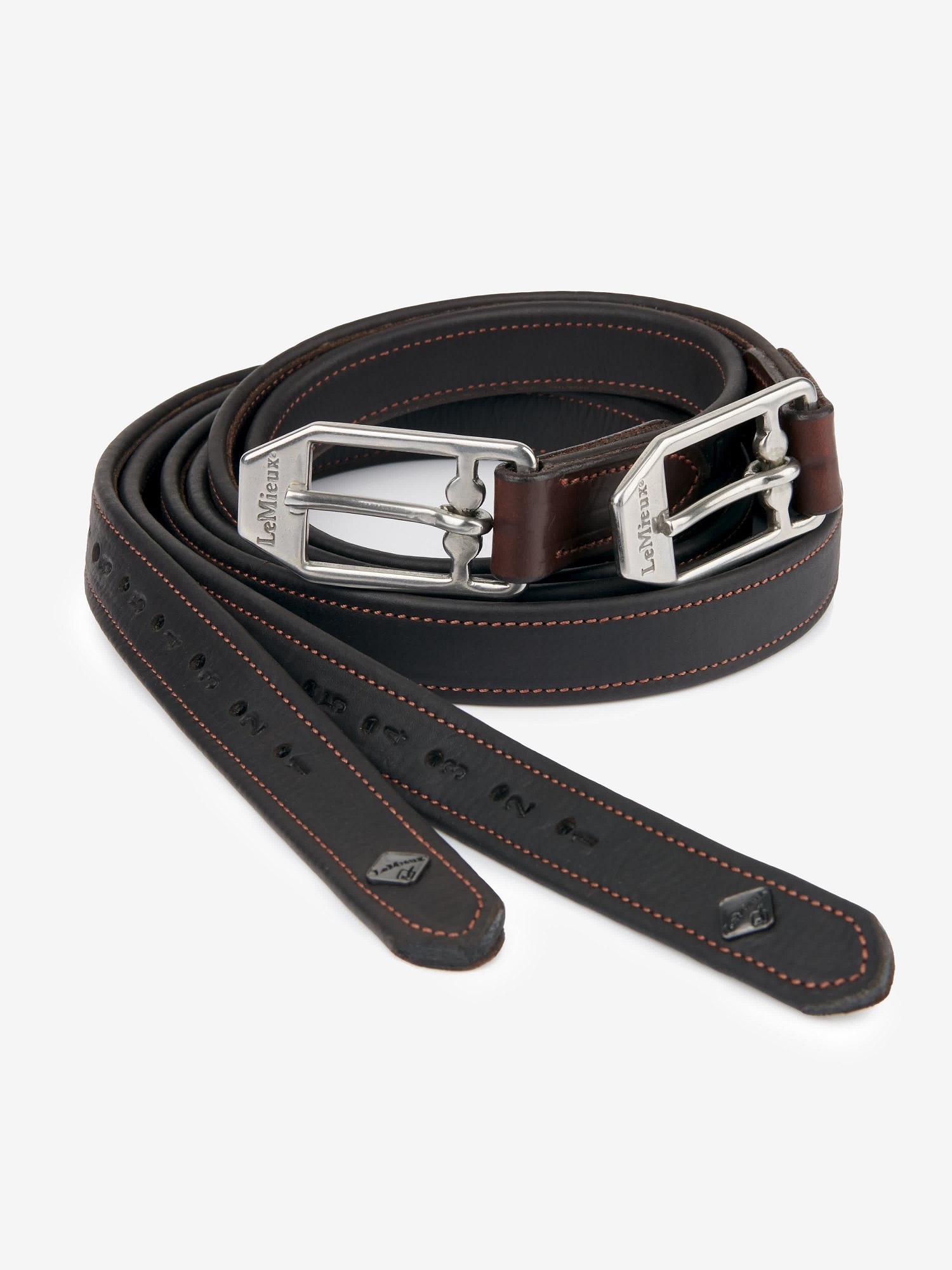 LeMieux Vector Leder Steigbügelriemen Brown, 145cm
