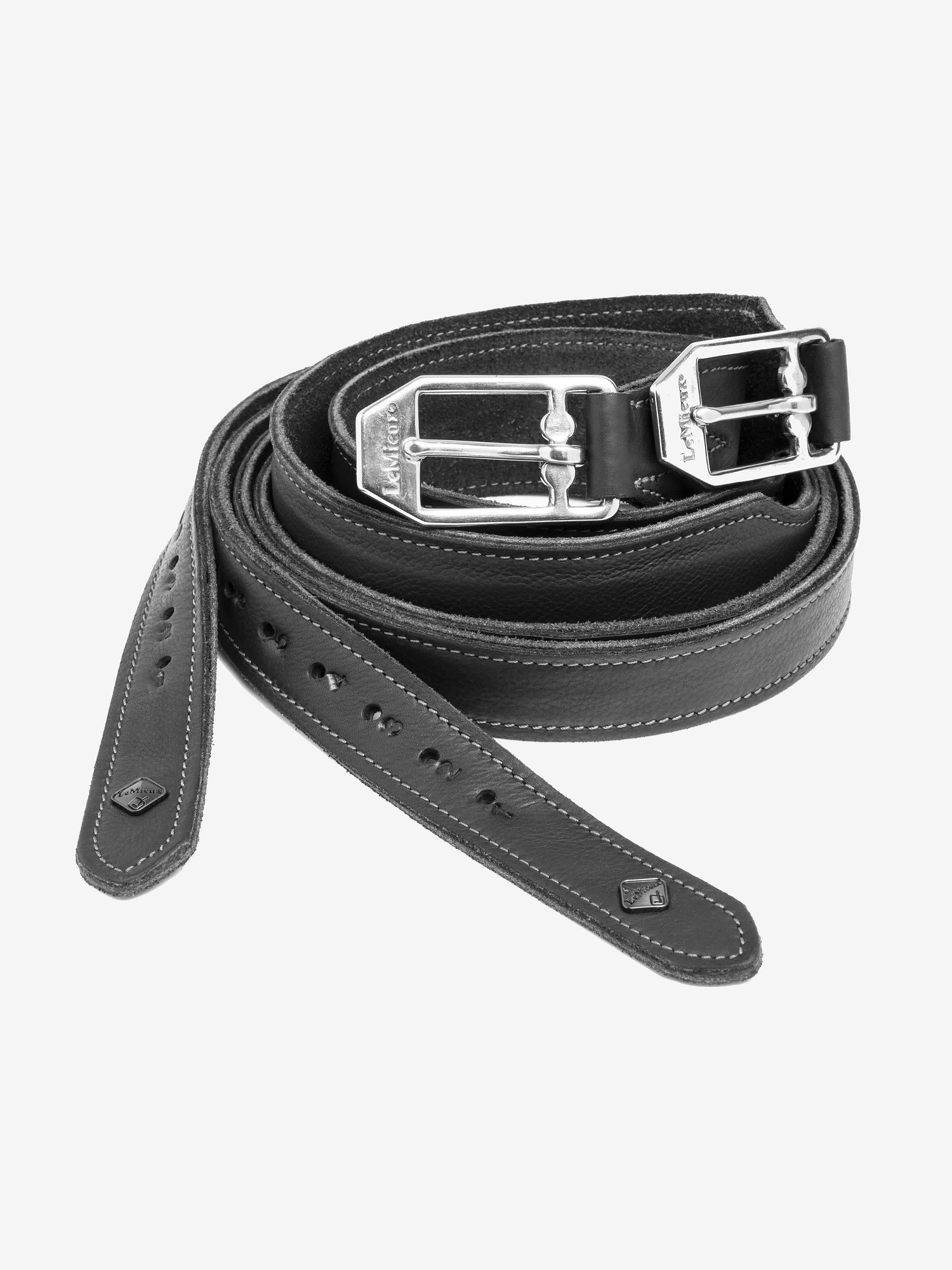 LeMieux Vector Pro Leder Steigbügelriemen Black, 145cm