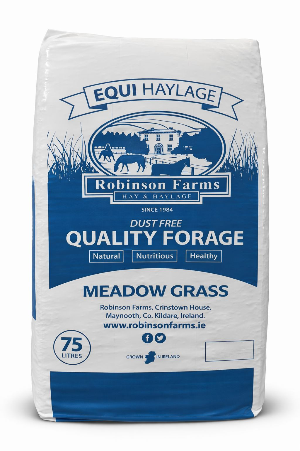 RobinsonFarms Equi Heulage low-sugar 18 kg (75L) Zuckerarme Heulage – ideal für stoffwechselempfindliche Pferde