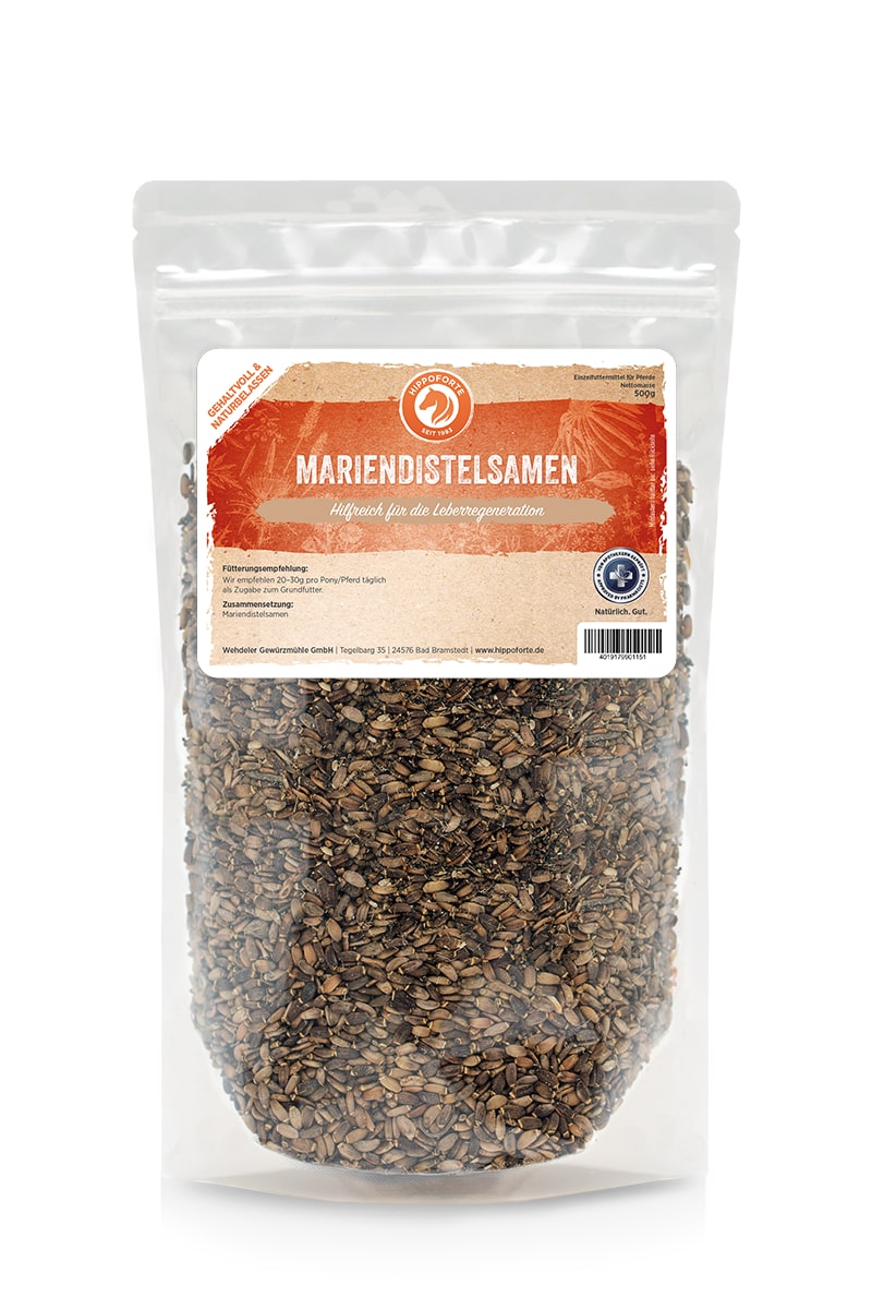 Hippoforte Mariendistelsamen 0,5 kg Samen mit Omega-6-Fettsäuren
