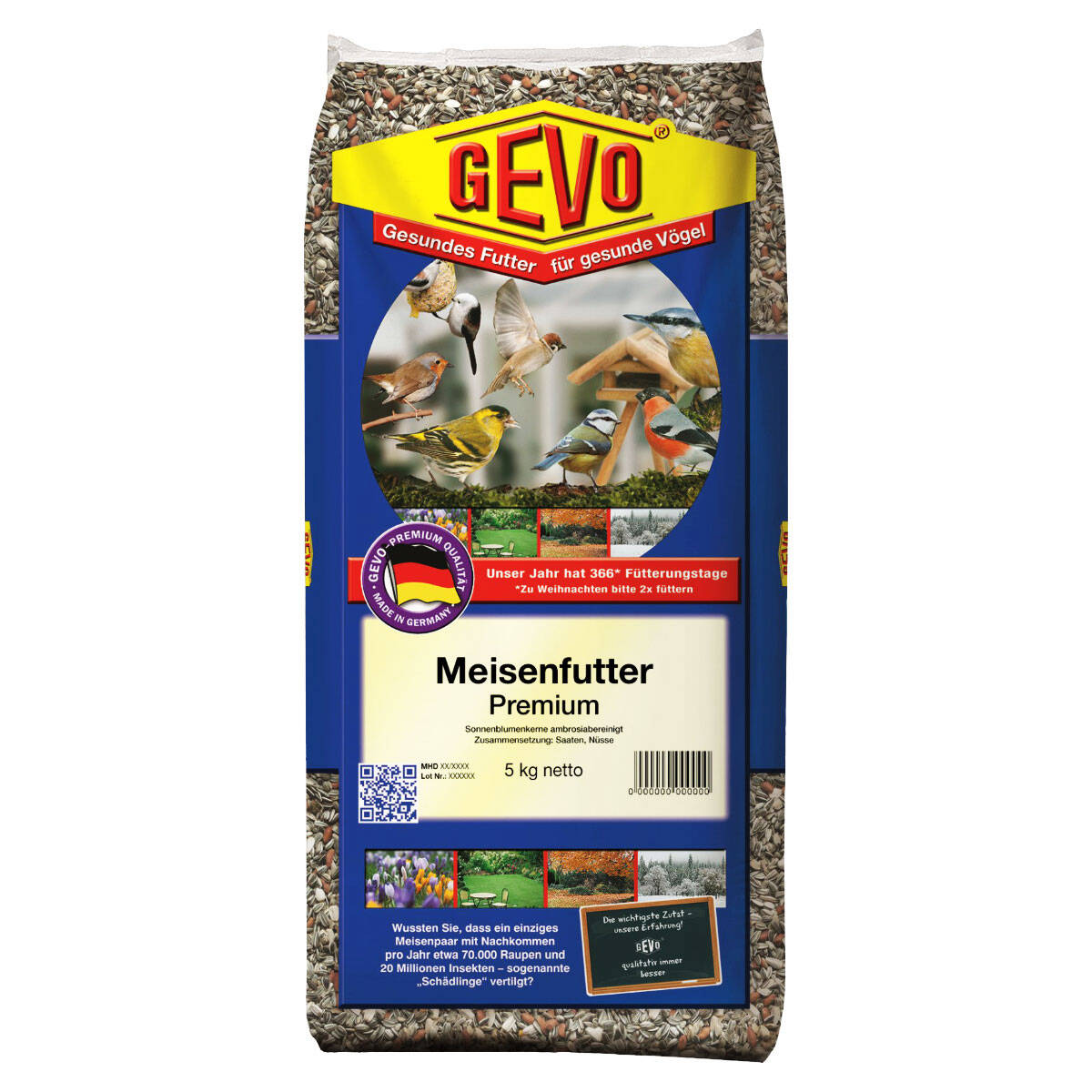 Gevo Meisenfutter Premium 5 kg Mit sehr hohem Anteil an Nüssen