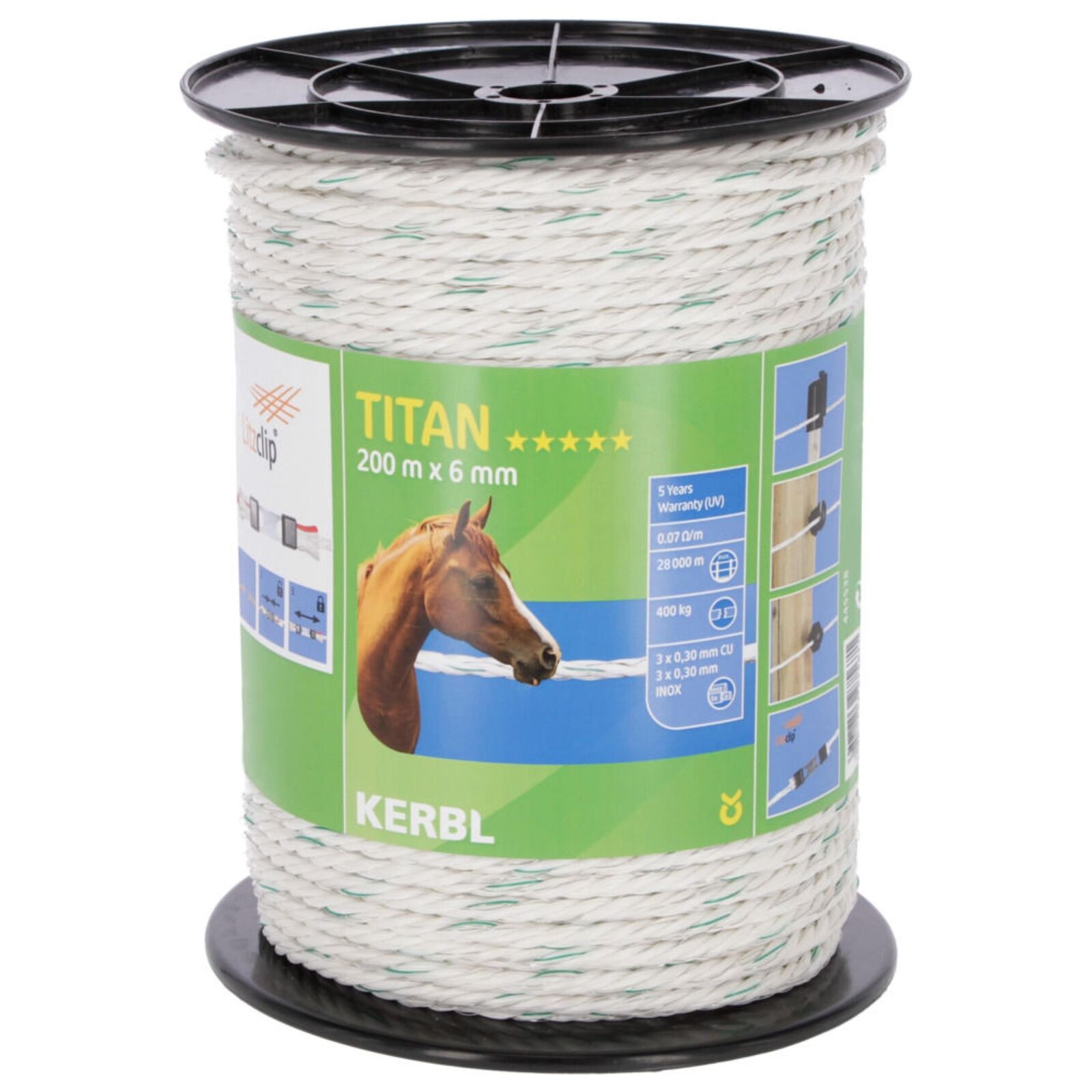 Kerbl Titan Elektroseil 200m x 6mm