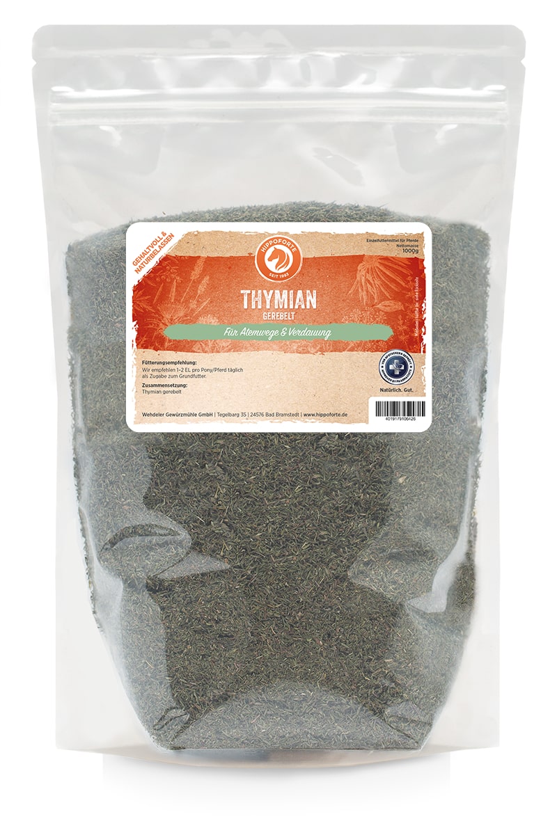 Hippoforte Thymian gerebelt 1 kg Für Atemwege & Verdauung