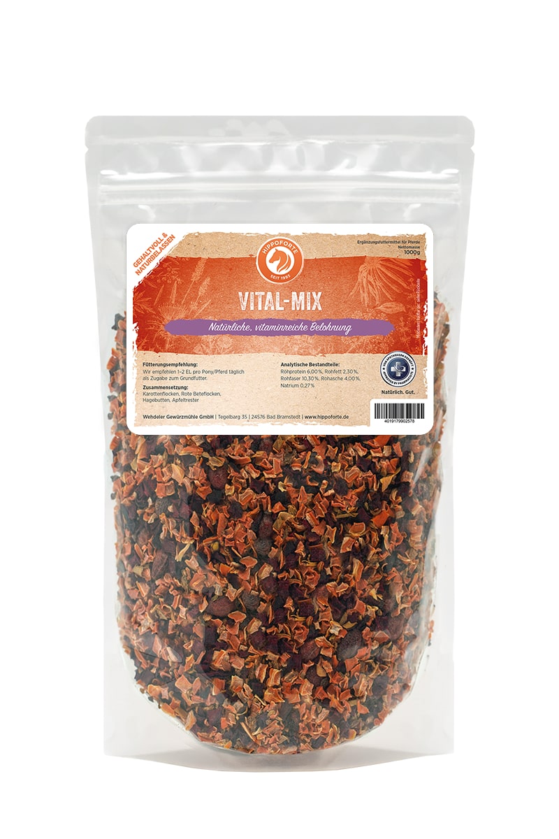 Hippoforte Vital-Mix 1 kg Fruchtiger Snack mit Vitaminen