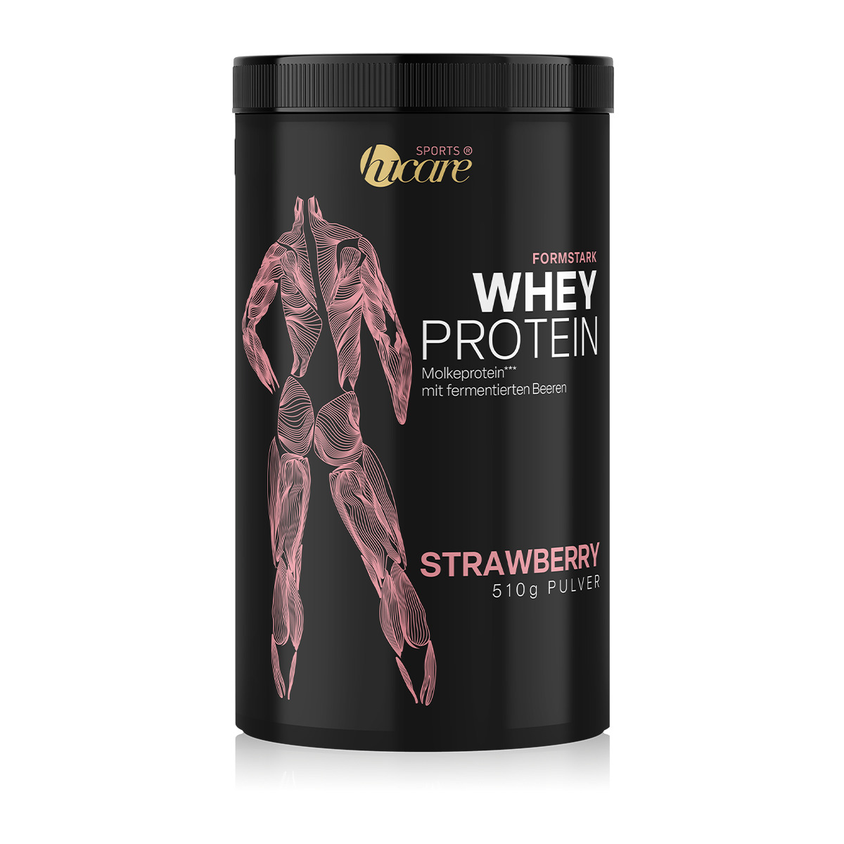 hucare Whey Protein Strawberry 30 g Probe Formstark