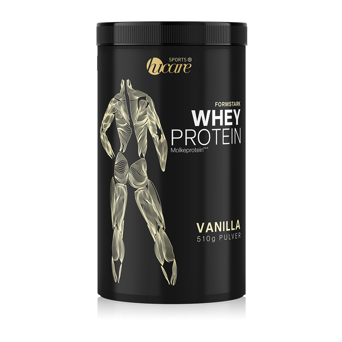 hucare Whey Protein Vanilla 510 g Pulver Formstark