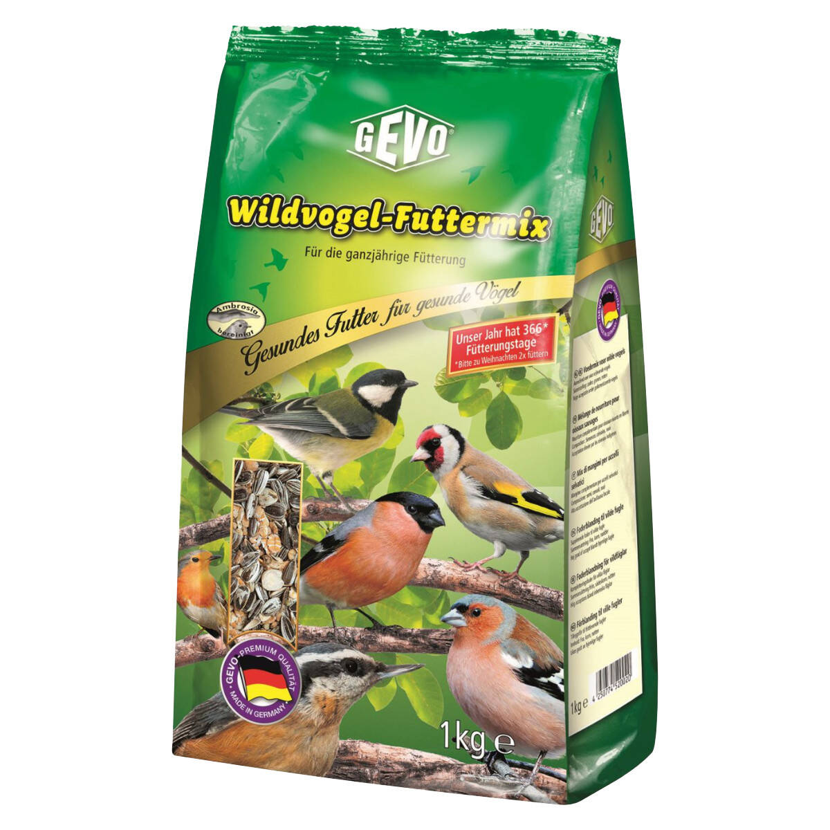 Gevo Wildvogel-Futtermix 1 kg Für die Ganzjahresfütterung