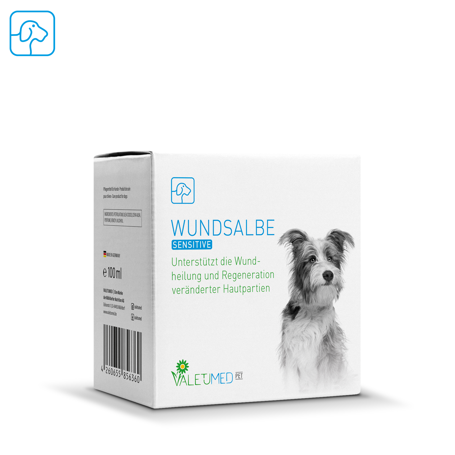 Valetumed Wundsalbe Sensitive 100 ml Verbesserung der Wundheilung und der Regeneration veränderter Hautstellen