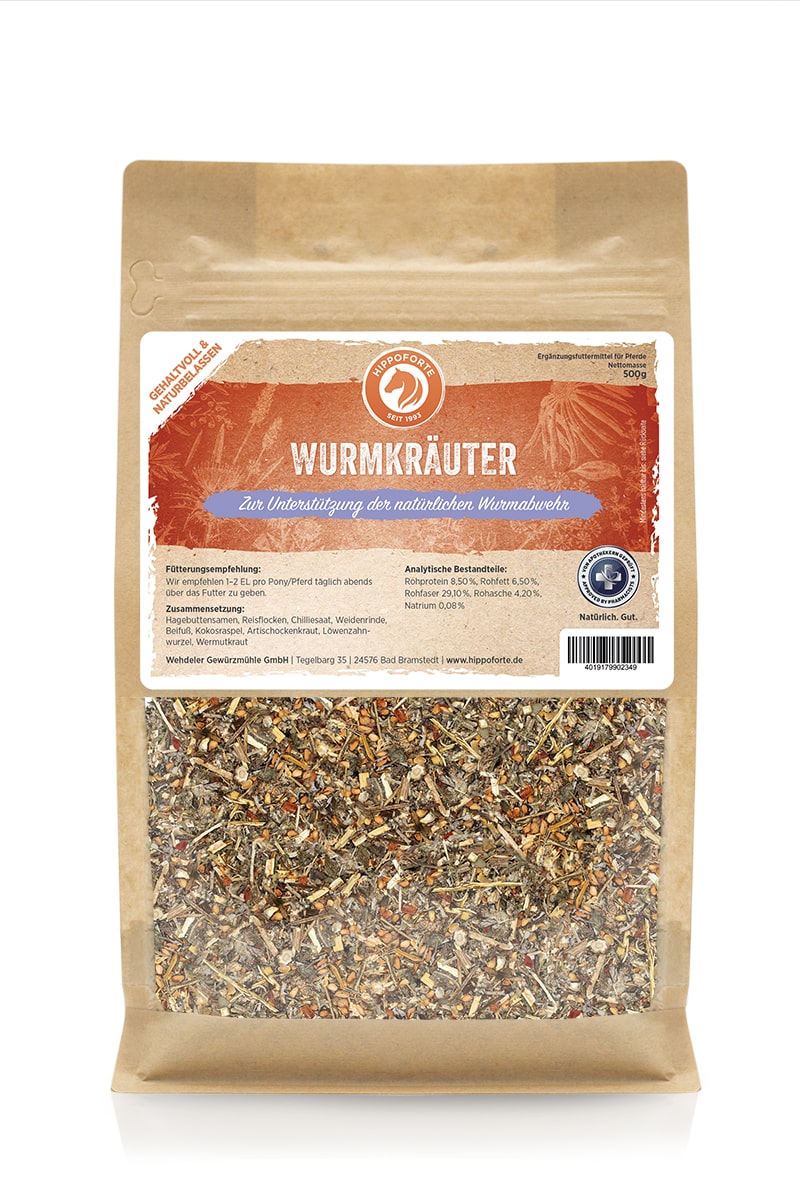 Hippoforte Wurmkräuter 0,5 kg Kräutermischung für den Darm