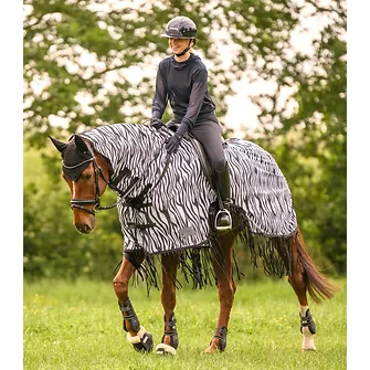 Produkt Bild Waldhausen Fliegenausreitdecke Zebra mit Fransen 2