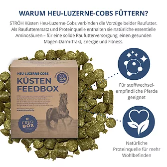 Produkt Bild STRÖH Küsten Heu-Luzerne Cobs 25 kg Feedbox 3