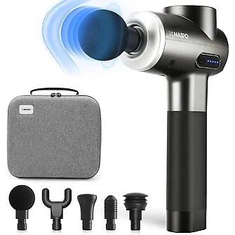 NAIPO Pro Massagepistole, Anthrazit-Schwarz