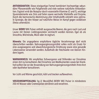 Produkt Bild hucare Berry Mix BERRIOTICS 200 g Pulver 2