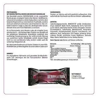 Produkt Bild hucare Berry Oat Bar Müsliriegel 50 g 10er Box 3