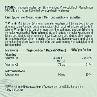 Produkt Bild hucare D3/K2 4000 IE VEGAN 90 Kapseln 2