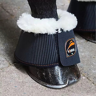 Produkt Bild eQuick® Hufglocken Carbon Fluffy mit Kunstfell 2