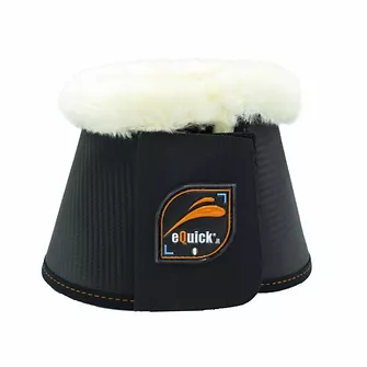 Produkt Bild eQuick® Hufglocken Carbon Fluffy mit Kunstfell 2