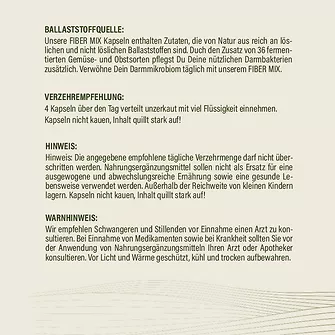 Produkt Bild hucare FIBER MIX Ballaststoffmischung 250 Kapseln 2