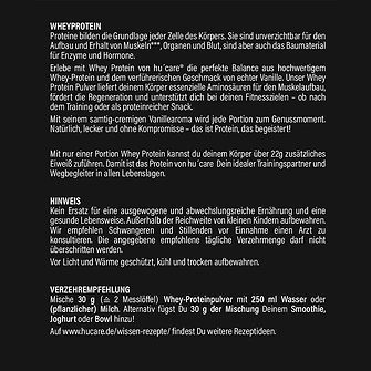 Produkt Bild hucare Whey Protein Vanilla 510 g Pulver 2