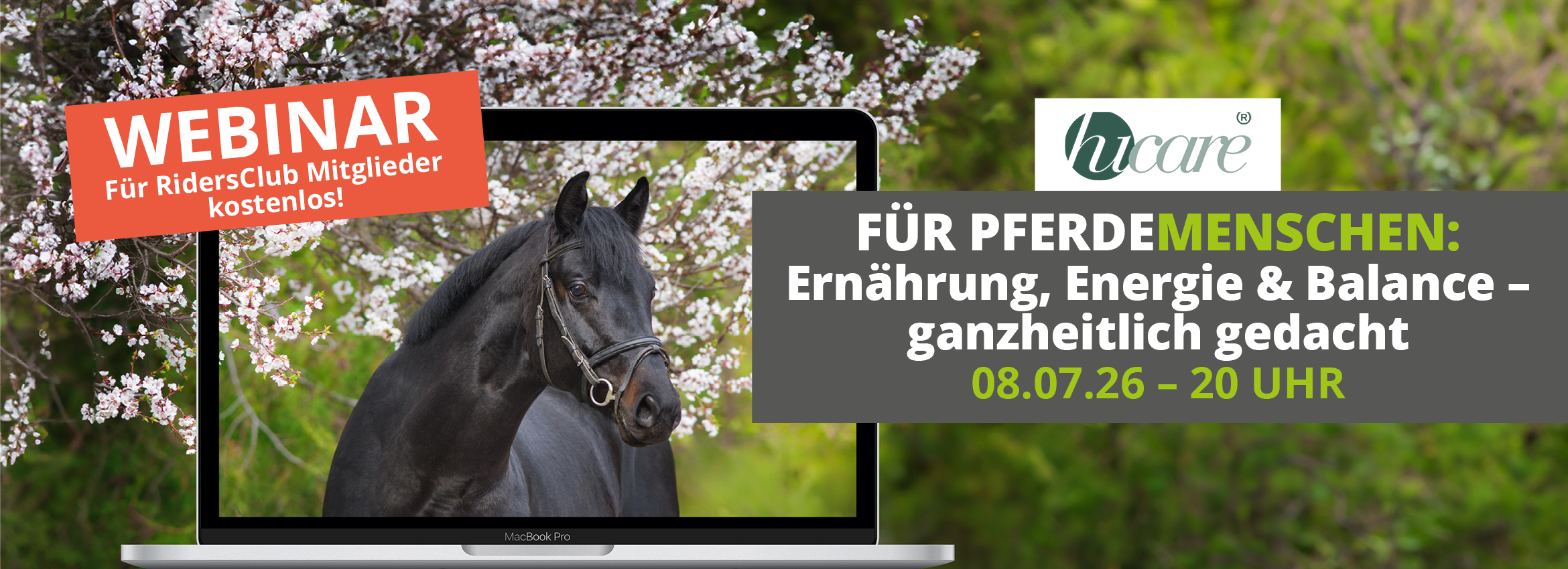 Webinar 08.07. hucare - Ernährung für PferdeMenschen ganzheitlich gedacht